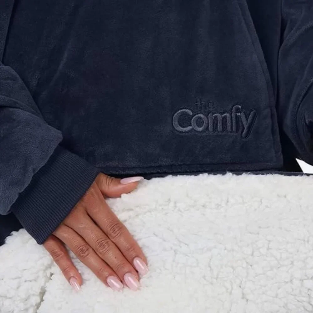 THE COMFY Original | Sherpa Lined Microfiber Fleece‎ Wearable Blanket, Oversized